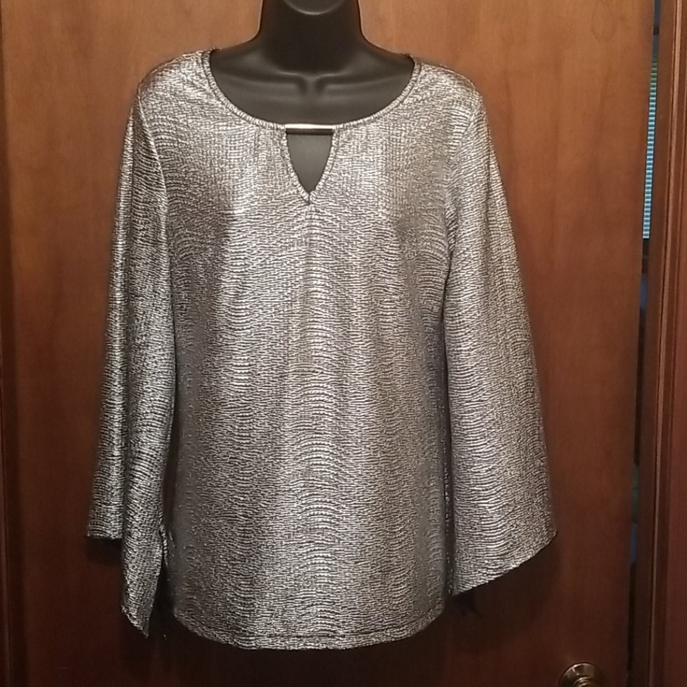Silver Metallic Classy Top